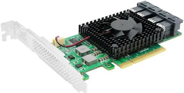 Alt view image 3 of 6 - Linkreal PCI Express 3.0 x8 to 4 x U.2 (SFF-8643) NVMe SSD Adapter