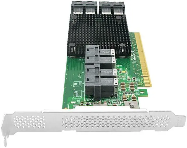 Alt view image 4 of 7 - Linkreal PCI Express x16 to 8 U.2 SFF-8643 NVMe SSD Adapter Card