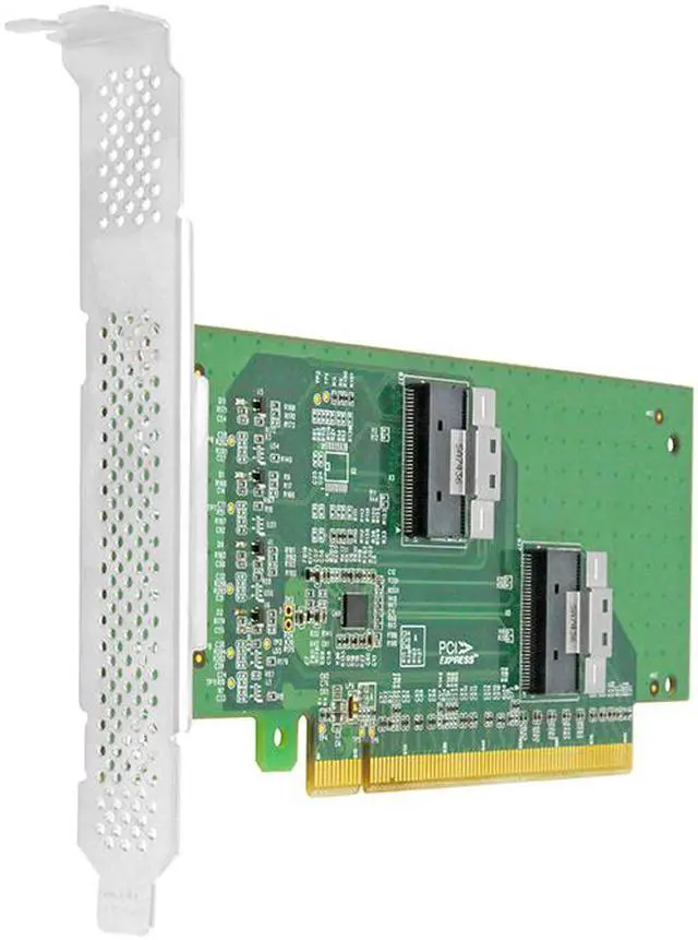 Alt view image 4 of 6 - Linkreal PCIe X16 to SlimSAS (SFF-8654) 8i  Bifurcation Adapter Support PCIe 4.0 U.2 NVMe SSD