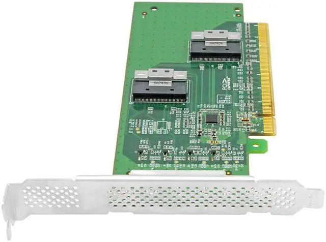 Alt view image 3 of 6 - Linkreal PCIe X16 to SlimSAS (SFF-8654) 8i  Bifurcation Adapter Support PCIe 4.0 U.2 NVMe SSD