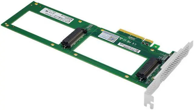 Alt view image 5 of 5 - Linkreal 2X U.2 SFF-8639 SSD to PCIE Express 3.0 Gen 3 X8 Card U.2 NVMe SSD Adapter
