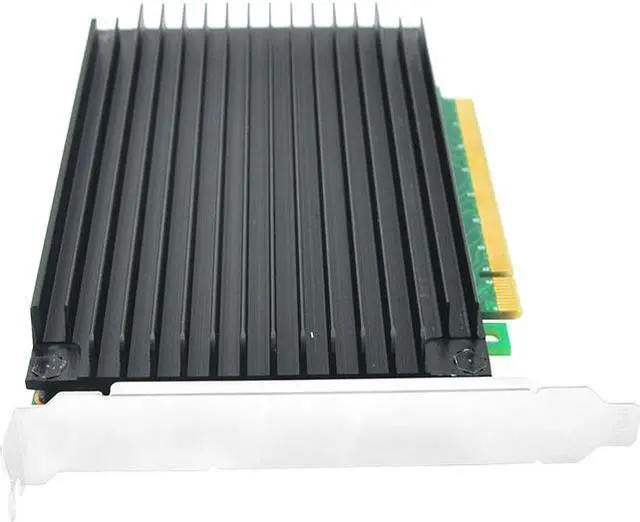 Alt view image 4 of 5 - Linkreal 4 Port PCIe 4.0 x16 to M.2 NVMe Adapter PCIe Bifurcation with Heatsink for PC Gaming Support M.2 NVMe SSD in Size 2230, 2242, 2260 and 2280 (SSD not included)