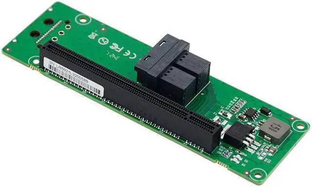 Alt view image 3 of 5 - Linkreal PCIe x4 to 2 Port SFF-8643 Slot Adapter Card