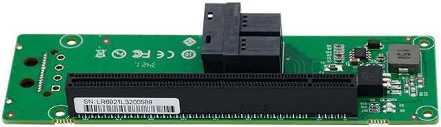 Alt view image 4 of 5 - Linkreal PCIe x4 to 2 Port SFF-8643 Slot Adapter Card
