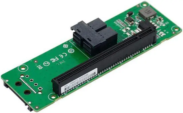 Alt view image 2 of 5 - Linkreal PCIe x4 to 2 Port SFF-8643 Slot Adapter Card