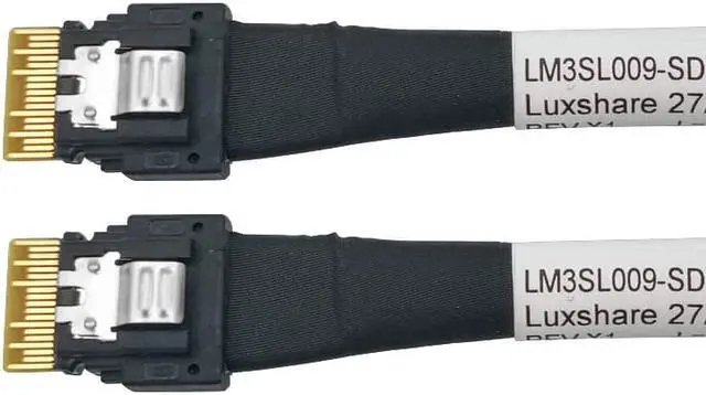 Alt view image 5 of 5 - Linkreal PCIe 4.0 SlimSAS 4i (SFF-8654) to SlimSAS 4i (SFF-8654) Cable-80cm