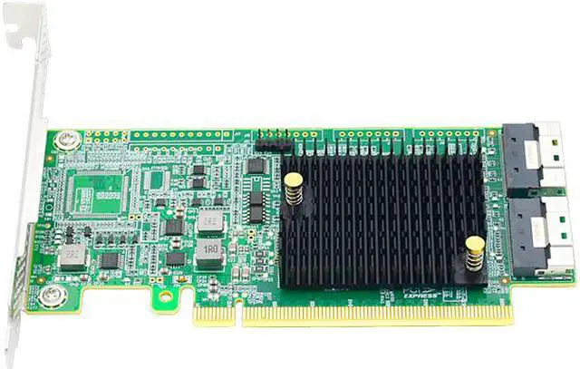 Alt view image 3 of 5 - Linkreal PCIe 4.0 x16 to Two SlimSAS SFF-8654 8i Retimer Adapter