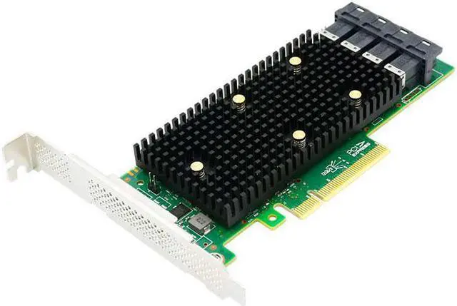 Alt view image 2 of 5 - PCIe x8 to 16 Port Tri-Mode SAS/SATA/NVMe Storage Adapter Card-LRTM9C16-16I Compatible for SAS 9400-16I