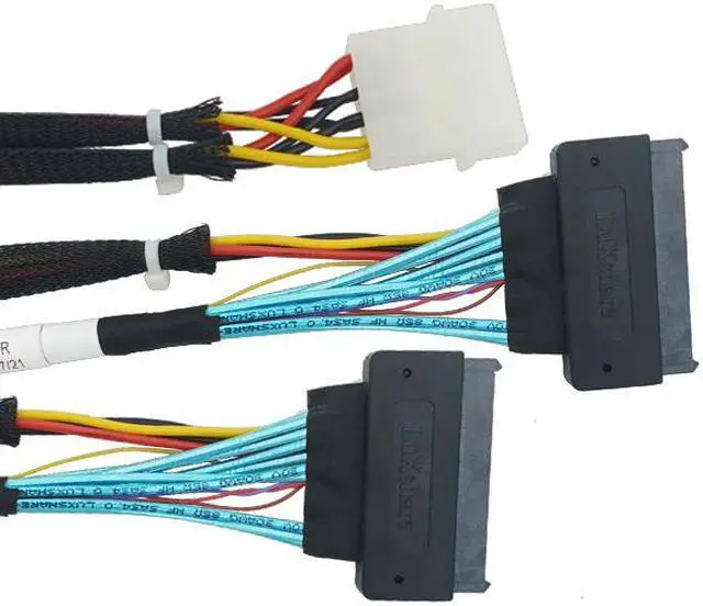 Alt view image 5 of 5 - Linkreal PCIe 4.0 SlimSAS 8i (SFF-8654) to Two U.2 SFF-8639 Cable