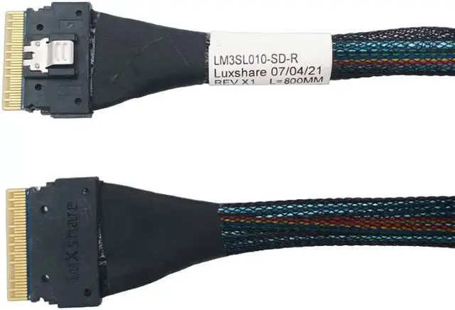 Alt view image 3 of 5 - Linkreal PCIe 4.0 SFF-8654 8i to SFF-8654 8i Cable