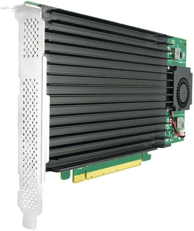 Alt view image 4 of 7 - Linkreal PCIe 3.0 x16 to 4 xM.2 NVMe SSD Adapter Card with heatsink
