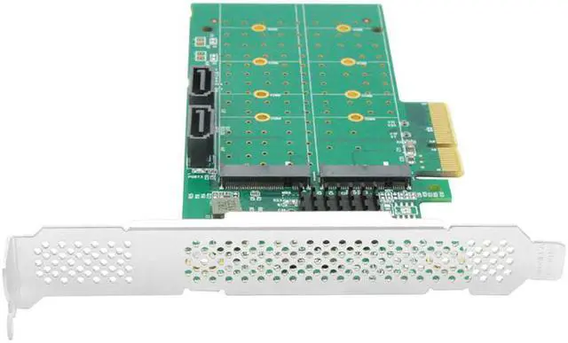Alt view image 3 of 5 - Linkreal 6Gb/s PCIe x4 to 2-Port M.2 & 2-Port SATA RAID Card