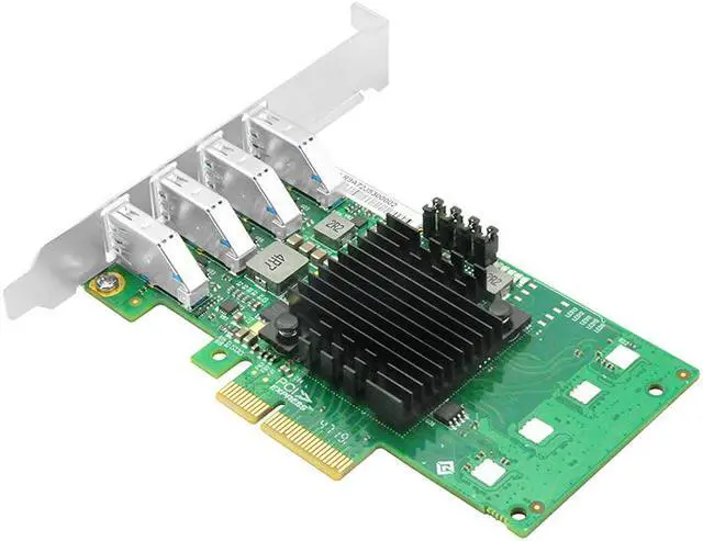 Alt view image 2 of 5 - Linkreal 4 Port USB 3.0 Type-A  PCI Express Expansion Card PCIe to USB 3.0 Host Controller Card Super-speed 5Gbps with 15 Pin Power Connector
