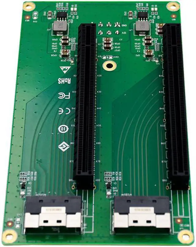 Alt view image 5 of 5 - Linkreal 2 Port SFF-8654 to 2 PCIe x16 Slot Adapter