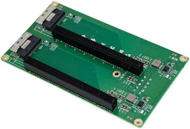 Alt view image 4 of 5 - Linkreal 2 Port SFF-8654 to 2 PCIe x16 Slot Adapter