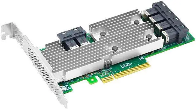 Alt view image 3 of 5 - PCIe x8 to 24 Port SFF-8087 12Gb/s Expansion Card-Compatible for SAS 9305-24I