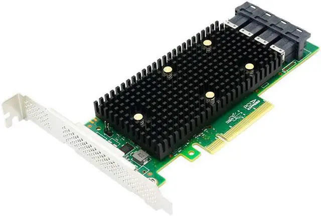 Alt view image 2 of 3 - PCIe x8 to 16 Port Tri-Mode SAS/SATA/NVMe Storage Adapter Card-LRTM9C16-16I Compatible for SAS 9400-16I