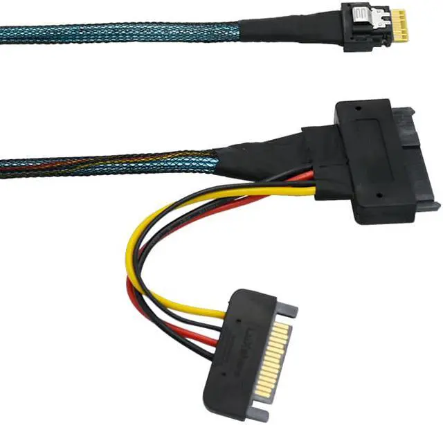 Alt view image 2 of 5 - Linkreal SFF-8654 4i to SFF-8639 U.2 Cable-70cm