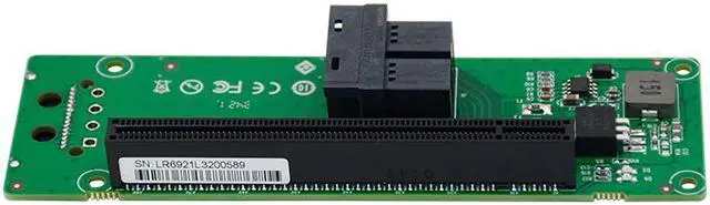 Alt view image 2 of 5 - Linkreal PCIe x4 to 2 Port SFF-8643 Slot Adapter Card