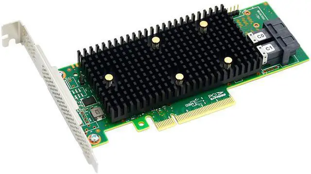 Alt view image 3 of 12 - PCIe x8 to 8 Port Tri-Mode SAS/SATA/NVMe HBA Expansion Card-LRTM9C16-8I Compatible for SAS 9400-8I