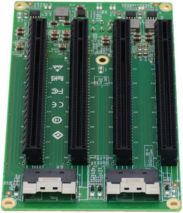 Alt view image 4 of 6 - Linkreal 2 Port SFF-8654 to 4 PCIe x16 Slot Adapter