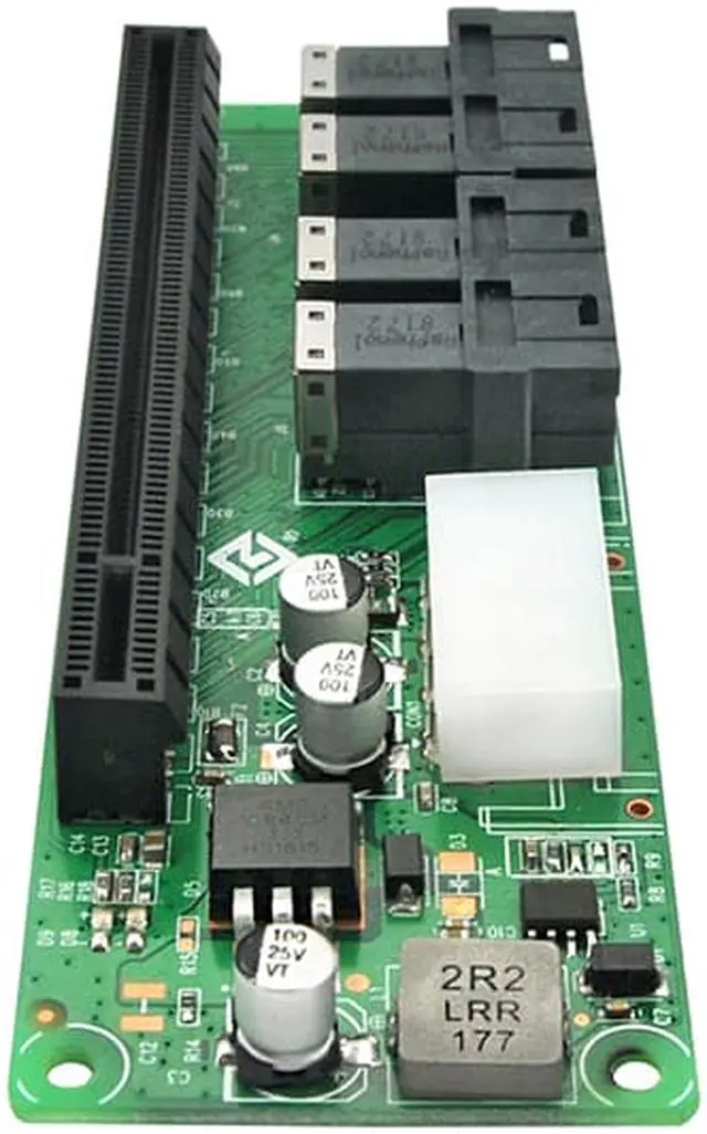 Alt view image 4 of 4 - Linkreal 4 Port SFF-8643 to PCIe x16 Slot Adapter for Servers