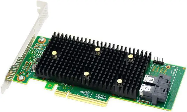 Alt view image 4 of 12 - PCIe x8 to 8 Port Tri-Mode SAS/SATA/NVMe HBA Expansion Card-LRTM9C16-8I Compatible for SAS 9400-8I