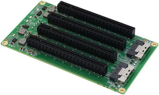 Alt view image 2 of 6 - Linkreal 2 Port SFF-8654 to 4 PCIe x16 Slot Adapter