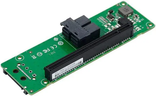 Alt view image 5 of 5 - Linkreal PCIe x4 to 2 Port SFF-8643 Slot Adapter Card