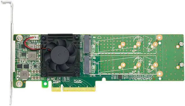 Main image of Linkreal PCIe 3.0 x8 to 4 Port M.2 NVMe SSD Switch Adapter with Low Profile Bracket for Server Storage Solutions