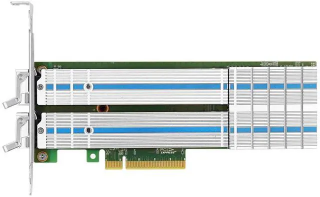Alt view image 5 of 5 - PCle x8 to 2P M.2 NVMe Adapter(Marvel 88NR2241B0 Based)