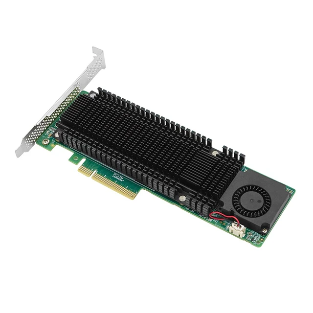 Alt view image 2 of 4 - PCIe 3.0 x8 Dual M.2 NVMe Adapter (Marvell 88NR2241B0 Based)