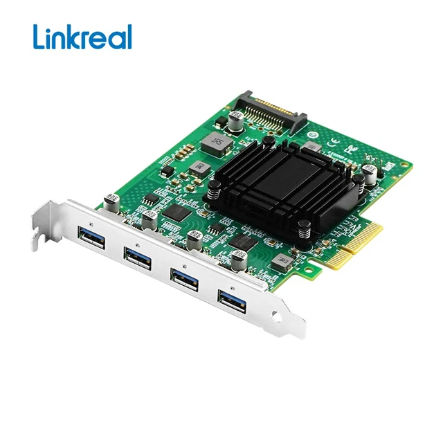 Alt view image 2 of 3 - PCIe3.0 x4 4P Type A 10Gb USB 3.1 Adapter