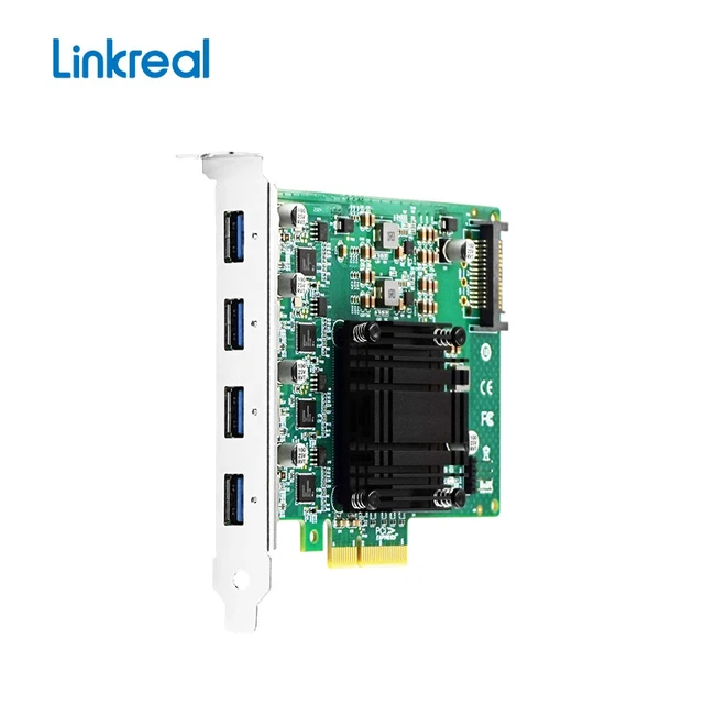 Alt view image 3 of 4 - PCIe2.0 x4 4P Type A 5Gb USB 3.0 Adapter
