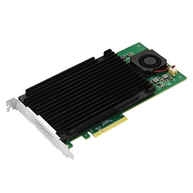 Alt view image 3 of 3 - PCIe3.0 x8 to Quad-Port M.2 NVMe Adapter(Marvell 88NR2241B0 Based