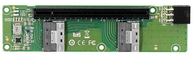 Main image of Dual-Port Slimsas(SFF-8654 8I) to PCIe x16 Converter