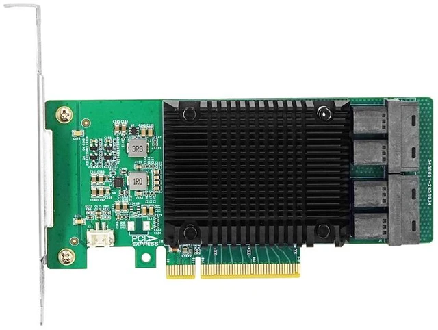 Alt view image 2 of 4 - PCIe3.0 x8 to Quad-Port U.2 NVMe Adapter (Marvell 88NR2241 Based)