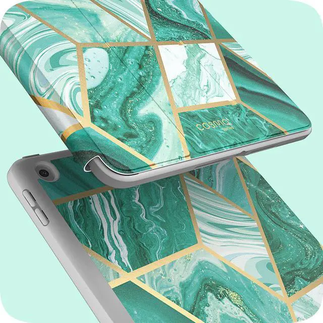 Alt view image 2 of 7 - i-Blason Cosmo Case for New iPad 7th Generation, iPad 10.2 2019 Case, Full-Body Trifold with Built-in Screen Protector Protective Smart Cover with Auto Sleep/Wake & Pencil Holder (Prasio)