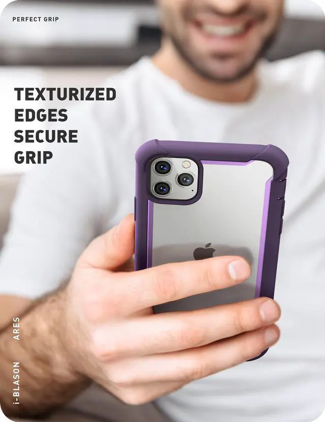 Alt view image 2 of 8 - i-Blason Ares Case for iPhone 11 Pro Max 2019 Release, Dual Layer Rugged Clear Bumper Case with Built-in Screen Protector