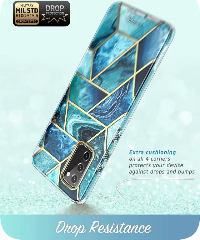 Alt view image 3 of 7 - i-Blason Cosmo Series Designed for Samsung Galaxy S20 FE 5G Case (2020 Release), [Built-in Screen Protector] Slim Stylish Protective Case (Ocean)