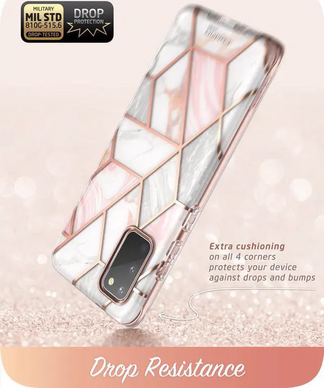 Alt view image 2 of 8 - i-Blason Cosmo Series Designed for Samsung Galaxy S20 FE 5G Case (2020 Release), [Built-in Screen Protector] Slim Stylish Protective Case (Marble)