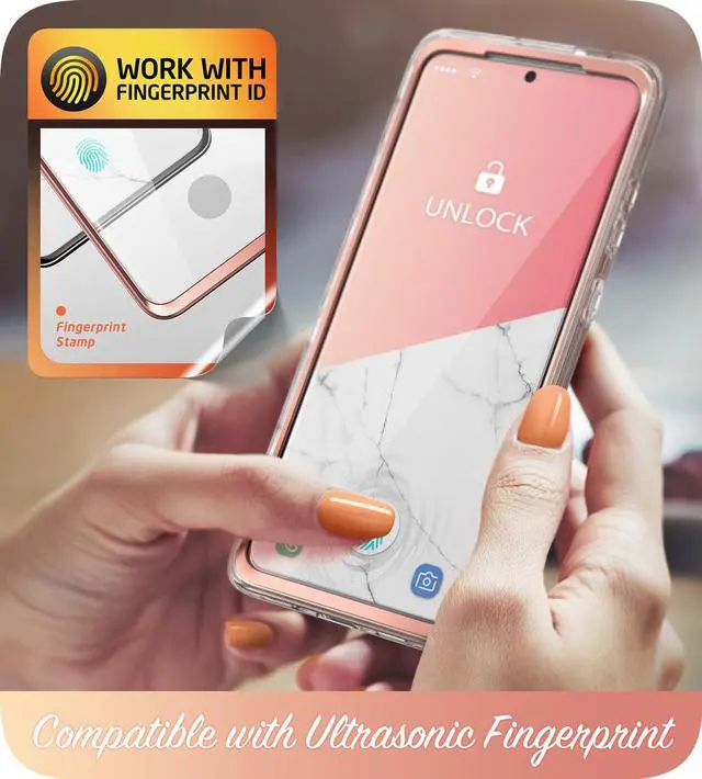 Alt view image 6 of 8 - i-Blason Cosmo Series Designed for Samsung Galaxy S20 FE 5G Case (2020 Release), [Built-in Screen Protector] Slim Stylish Protective Case (Marble)