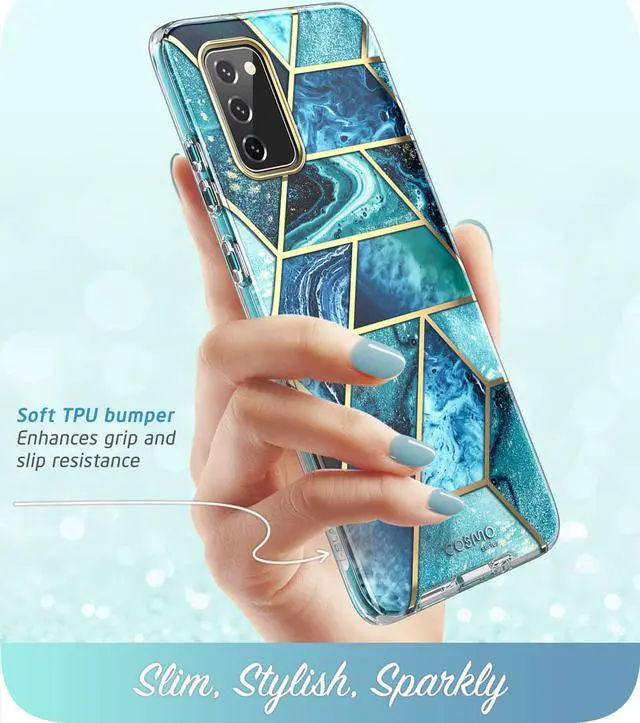 Alt view image 2 of 7 - i-Blason Cosmo Series Designed for Samsung Galaxy S20 FE 5G Case (2020 Release), [Built-in Screen Protector] Slim Stylish Protective Case (Ocean)