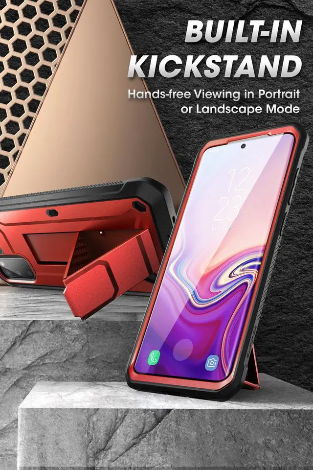 Alt view image 3 of 8 - Unicorn Beetle Pro Series Designed for Samsung Galaxy S20 FE 5G Case (2020 Release), Full-Body Dual Layer Rugged Holster & Kickstand Case with Built-in Screen Protector (Red)