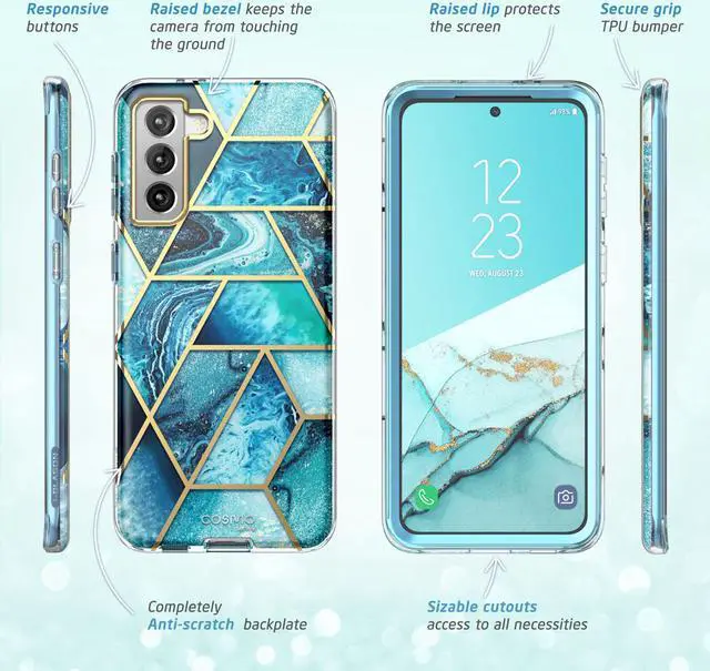 Main image of i-Blason Cosmo Series Case for Samsung Galaxy S21 5G (2021 Release), Slim Stylish Protective Bumper Case Without Built-in Screen Protector, Blue, 6.2"