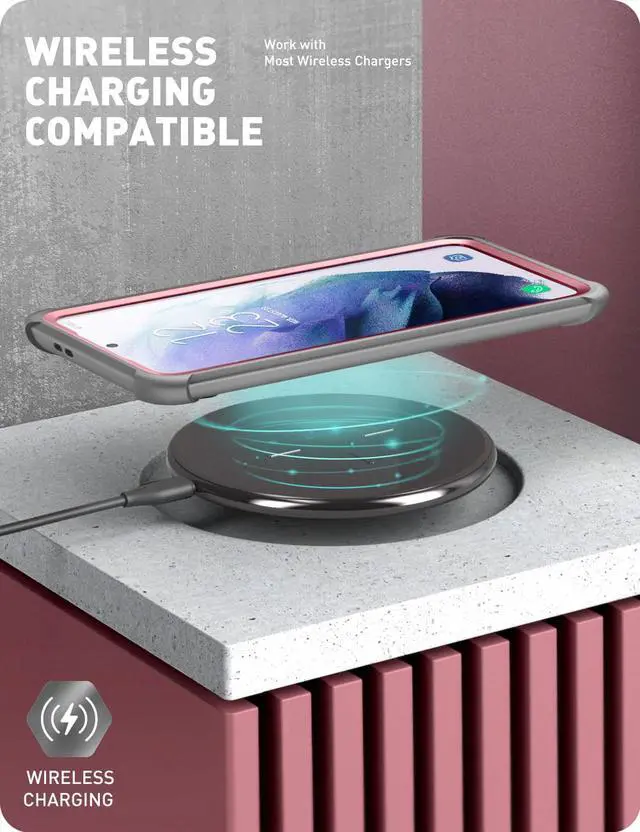 Alt view image 3 of 7 - i-Blason Ares Series Designed for Galaxy S21 Ultra 5G Case (2021 Release), Rugged Clear Bumper Case Without Screen Protector (Pink)