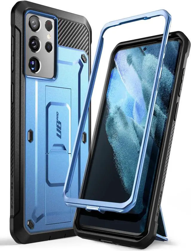 Main image of Unicorn Beetle Pro Series Case Designed for Samsung Galaxy S21 Ultra 5G (2021 Release), Full-Body Dual Layer Rugged Holster & Kickstand Case Without Built-in Screen Protector (Blue)