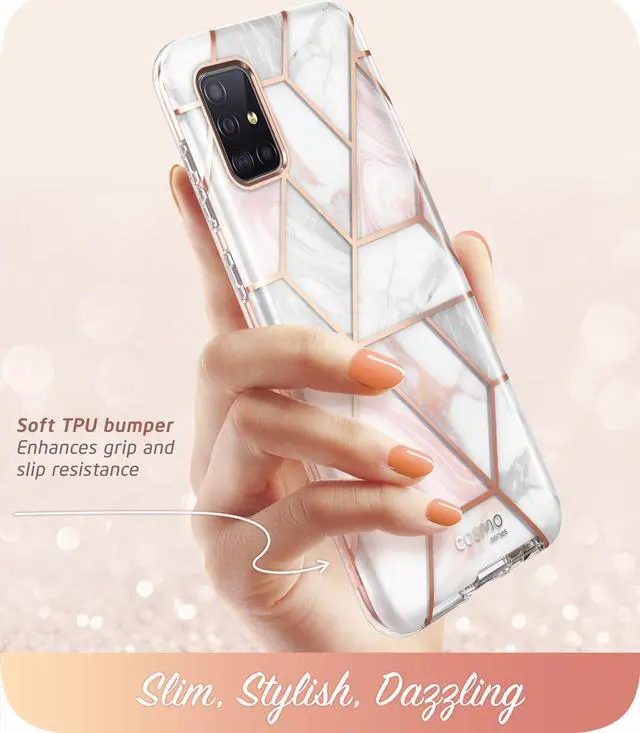 Alt view image 6 of 7 - i-Blason Cosmo Series Case for Samsung Galaxy A51 5G [Not Fit Galaxy A51 4G Version], Slim Stylish Full-Body Protective Case with Built-in Screen Protector (Marble)