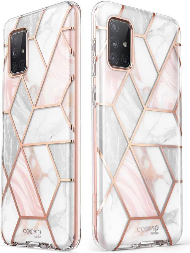 Alt view image 4 of 7 - i-Blason Cosmo Series Case for Samsung Galaxy A51 5G [Not Fit Galaxy A51 4G Version], Slim Stylish Full-Body Protective Case with Built-in Screen Protector (Marble)
