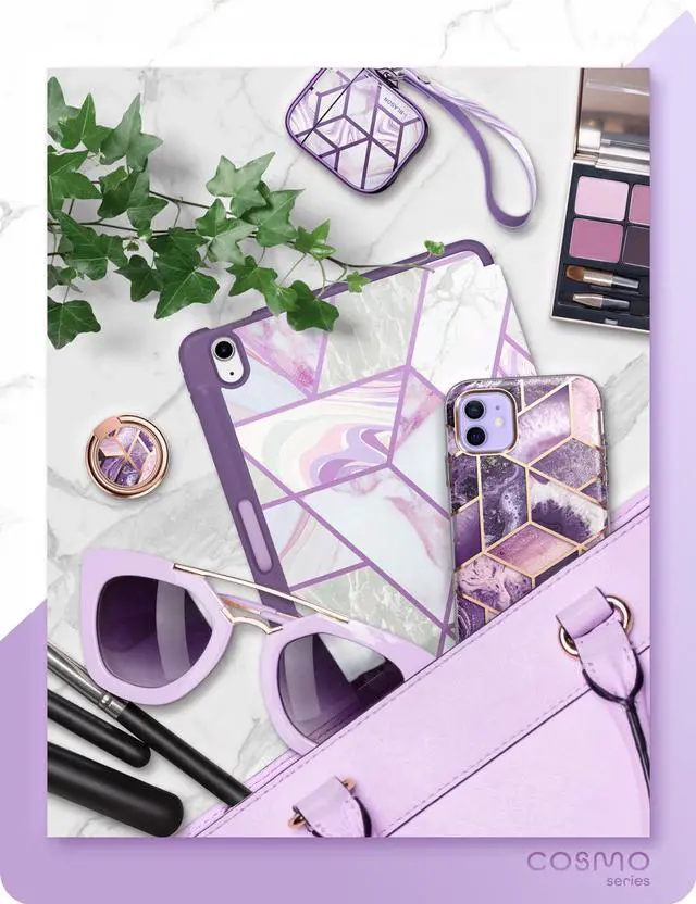Alt view image 6 of 7 - i-Blason Cell Phone Finger Ring Holder - Universal - Kick Stand with 360° Rotation and 180° Flip Magnetic Car Mountable (Purple)